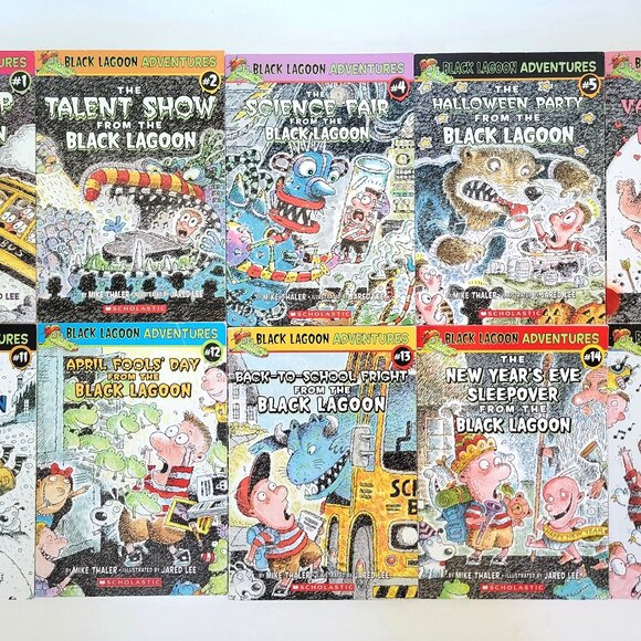 BLACK LAGOON ADVENTURES LOT OF 20 BOYS BOOKS SCHOLASTIC HORROR THRILLER #1-29 - Picture 4 of 16